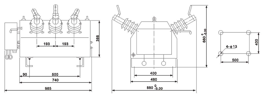 户外高压真空断路器安装图